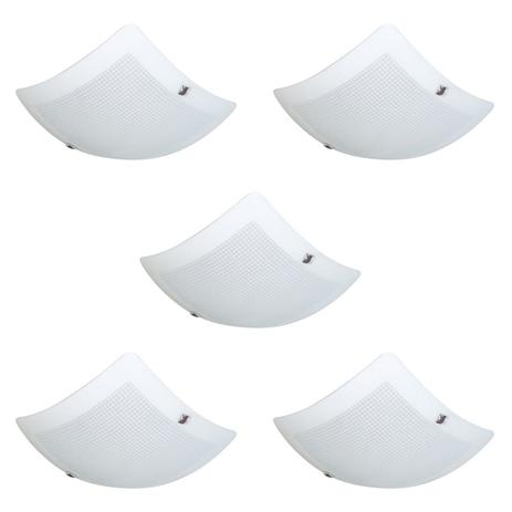 Plafon nuvem quadrado 25cm 05 unidades - Home line Menor preço em Plafon nuvem quadrado 25cm 05 unidades - Home line