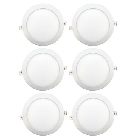 Plafon Painel Led Embutir 15w Branco Quente Redondo Kit 6 - Ctb é boa?