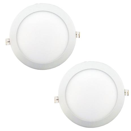 Plafon Painel Led Embutir 18w Branco Frio Redondo Kit 2 - Power xl é boa?