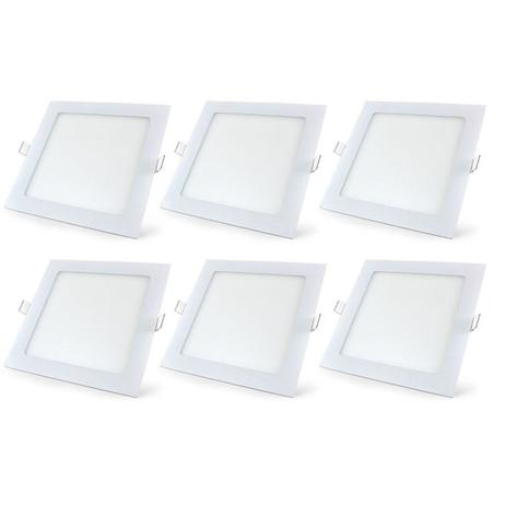 Plafon Painel Led Embutir 25w Branco Quente Quadrado Kit 6 - Power xl Menor preço em Plafon Painel Led Embutir 25w Branco Quente Quadrado Kit 6 - Power xl