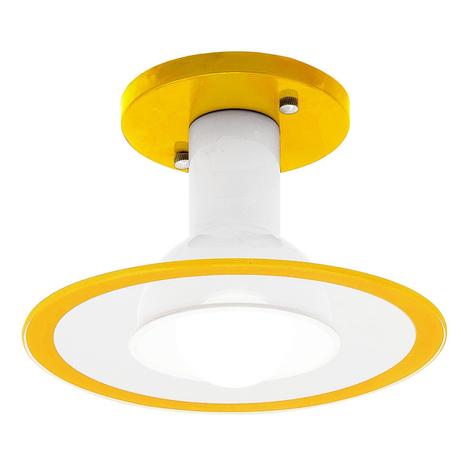 Plafon para 1 Lâmpada Sobrepor Redondo Multhi Startec Amarelo/Branco Menor preço em Plafon para 1 Lâmpada Sobrepor Redondo Multhi Startec Amarelo/Branco