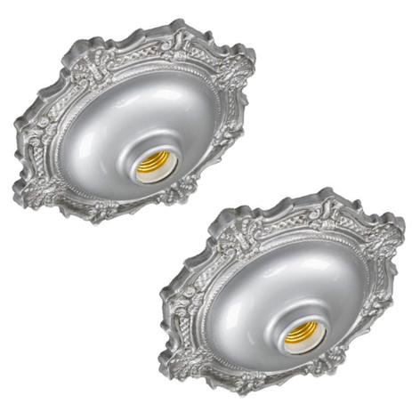 Plafon Plafonier Floral 2Pç Sobrepor E27 Prata e Bronze - Pavilonis Menor preço em Plafon Plafonier Floral 2Pç Sobrepor E27 Prata e Bronze - Pavilonis