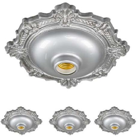 Plafon Plafonier Floral 4 Pç Sobrepor E27 Prata e Bronze - Pavilonis Menor preço em Plafon Plafonier Floral 4 Pç Sobrepor E27 Prata e Bronze - Pavilonis