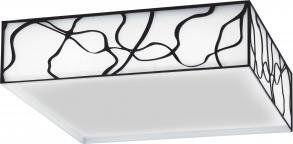 Plafon Psicodélico preto quadr. 18X18cm Led 10W 220V 6400K - Llum bronzearte Menor preço em Plafon Psicodélico preto quadr. 18X18cm Led 10W 220V 6400K - Llum bronzearte