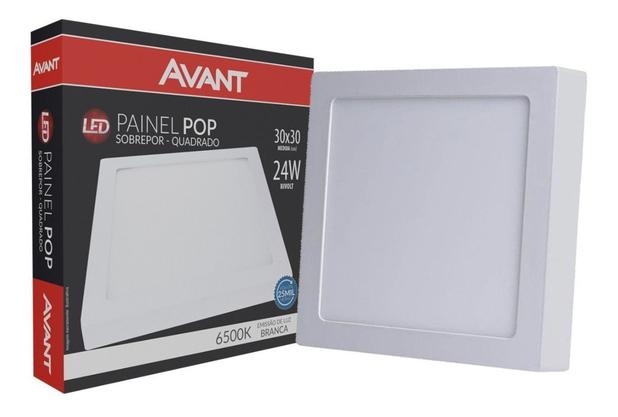 Plafon Quadrado 25w Sobrepor Led Branco Frio Painel Bivolt - Avant Menor preço em Plafon Quadrado 25w Sobrepor Led Branco Frio Painel Bivolt - Avant
