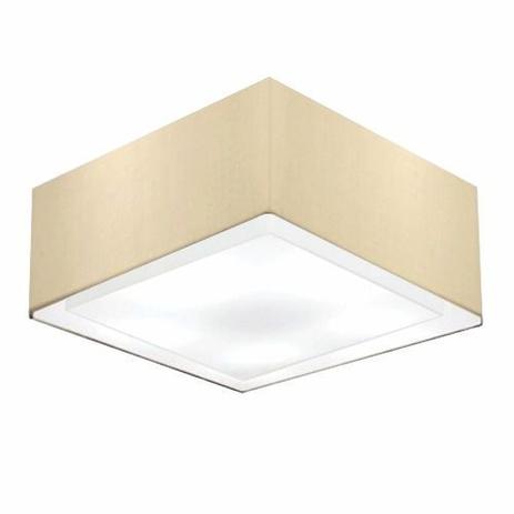 Plafon Quadrado Md-3040 Cupula Tecido Dupla 30/70x70cm Algodão Cru - Vivare iluminação Menor preço em Plafon Quadrado Md-3040 Cupula Tecido Dupla 30/70x70cm Algodão Cru - Vivare iluminação