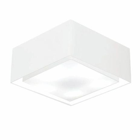 Plafon Quadrado Md-3040 Cupula Tecido Dupla 30/70x70cm Branco - Vivare iluminação Menor preço em Plafon Quadrado Md-3040 Cupula Tecido Dupla 30/70x70cm Branco - Vivare iluminação