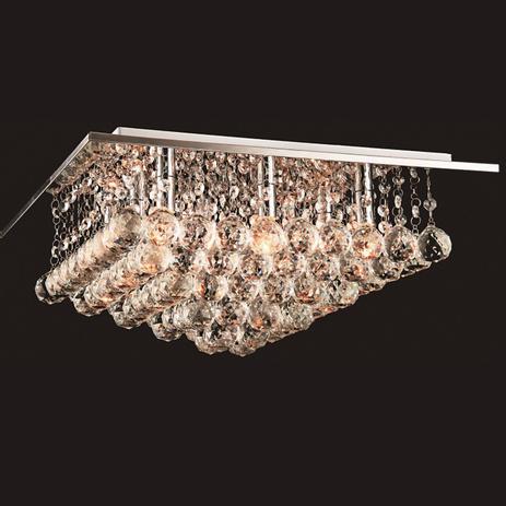 Plafon Sobrepor Cristal para 8 Lâmpadas Louvre Blumenau Transparente Menor preço em Plafon Sobrepor Cristal para 8 Lâmpadas Louvre Blumenau Transparente
