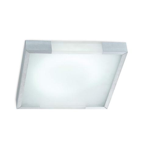 Plafon Sobrepor de Alumínio 8cmx35cmx35cm Bella Iluminação Branco/Prata Menor preço em Plafon Sobrepor de Alumínio 8cmx35cmx35cm Bella Iluminação Branco/Prata
