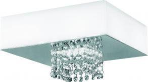 Plafon Vision cx. branca espelhado acrílico quadr. com cristais 22,2X22,2 cm 2xE27 - Llum bronzearte Menor preço em Plafon Vision cx. branca espelhado acrílico quadr. com cristais 22,2X22,2 cm 2xE27 - Llum bronzearte