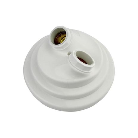 Plafonier Decorativo Duplo para 2 Lâmpadas Branco - Pavilonis Menor preço em Plafonier Decorativo Duplo para 2 Lâmpadas Branco - Pavilonis