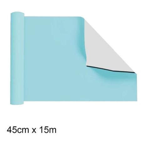 Plástico Adesivo Azul Bebê 2m x 45cm 13379BR - GekkoFix Menor preço em Plástico Adesivo Azul Bebê 2m x 45cm 13379BR - GekkoFix