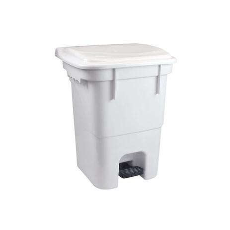 Plasvale lixeira com pedal 50 litros - branco - ref 12908300 Menor preço em Plasvale lixeira com pedal 50 litros - branco - ref 12908300