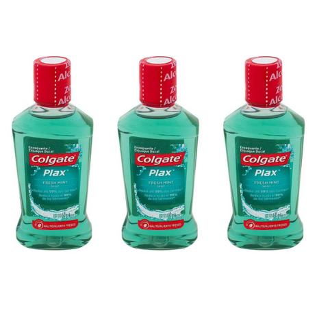 Plax Fresh Mint Enxaguante Bucal 60ml (Kit C/03) Menor preço em Plax Fresh Mint Enxaguante Bucal 60ml (Kit C/03)