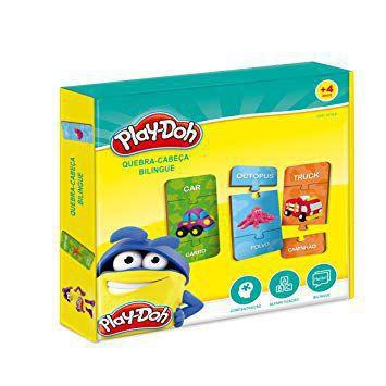 Play Doh Quebra Cabeça de Madeira Aprendendo Bilíngue Inglês - Fun Menor preço em Play Doh Quebra Cabeça de Madeira Aprendendo Bilíngue Inglês - Fun