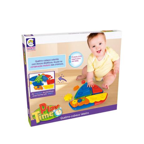 Play Time Quebra Cabeça Veleiro - Cotiplás - Cotiplas Menor preço em Play Time Quebra Cabeça Veleiro - Cotiplás - Cotiplas