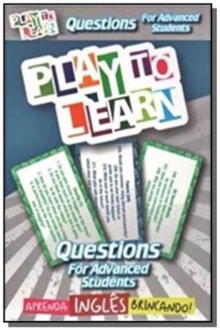 Play to learn - jogo de cartas - questions for advanced students - Ptl - play to learn Menor preço em Play to learn - jogo de cartas - questions for advanced students - Ptl - play to learn