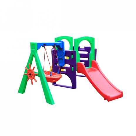 Menor preço em Playground Infantil Plástico com Balanço e Escorregador Miniplay FLY Freso Colorido