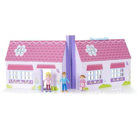 Avelart - Casa da barbie pintada + 35 mini móveis mdf cru