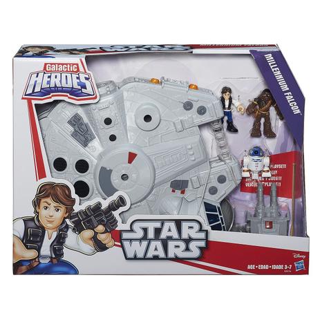 Playskool Galatic Heroes Star Wars Millennium Falcon Hasbro Menor preço em Playskool Galatic Heroes Star Wars Millennium Falcon Hasbro
