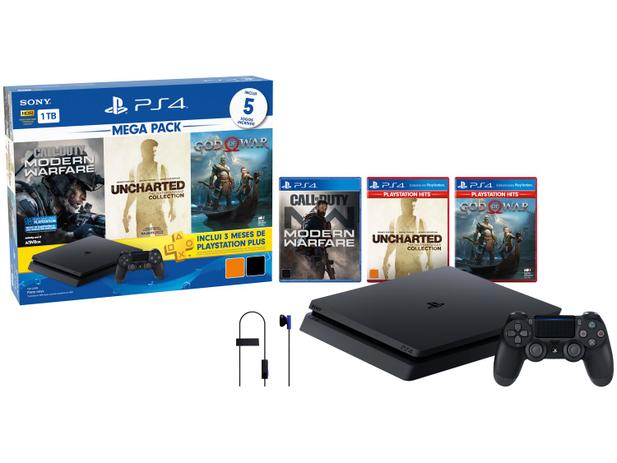 Playstation 4 1TB 1 Controle Sony - com 5 Jogos Menor preço em Playstation 4 1TB 1 Controle Sony - com 5 Jogos