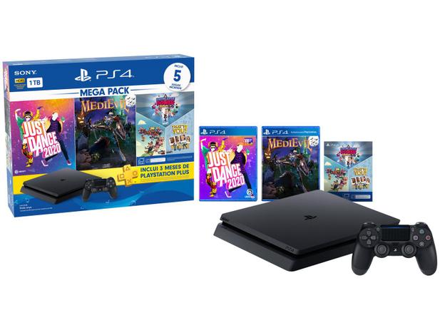 PlayStation 4 Bundle V11 1TB 1 Controle Sony - com 5 Jogos PS Plus 3 meses Menor preço em PlayStation 4 Bundle V11 1TB 1 Controle Sony - com 5 Jogos PS Plus 3 meses