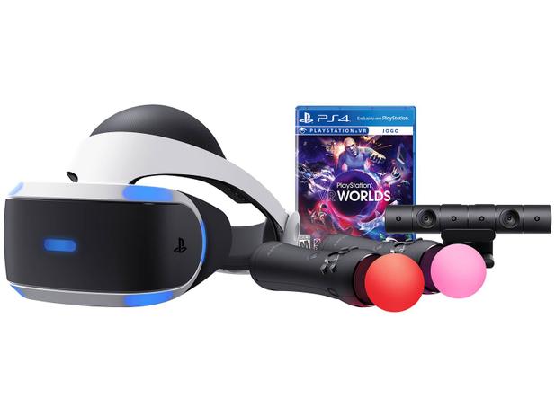 Playstation VR Visão 360 Tela OLED 5,7” - Sony com Jogo Worlds