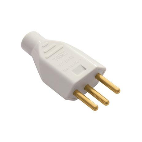 Plug de Sobrepor 2P+T 20A Macho Cinza Fame Menor preço em Plug de Sobrepor 2P+T 20A Macho Cinza Fame