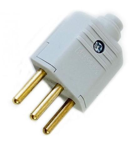 Plugue 2P+T 10A 180 Cinza PLD1-3 12684 - MARGIRIUS Menor preço em Plugue 2P+T 10A 180 Cinza PLD1-3 12684 - MARGIRIUS