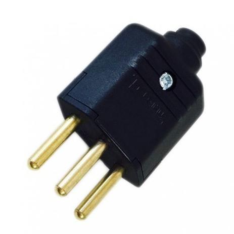 Plugue 2P+T 10A 180 Preto PLD1-3 12686 - MARGIRIUS Menor preço em Plugue 2P+T 10A 180 Preto PLD1-3 12686 - MARGIRIUS