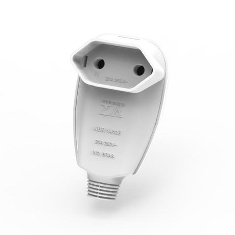 Plugue femea 2 polos 90 20a branco - Enerbras Menor preço em Plugue femea 2 polos 90 20a branco - Enerbras