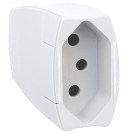 Plugue Femea Prolongado Monobloco 2p + T Pb (padrão Brasileiro) 10a 250v Branco Saída Axial - 615804 - Pial legrand Menor preço em Plugue Femea Prolongado Monobloco 2p + T Pb (padrão Brasileiro) 10a 250v Branco Saída Axial - 615804 - Pial legrand
