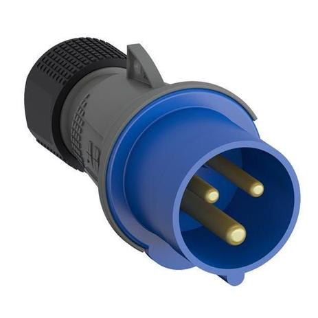 Plugue Industrial, 2P+T, 32A, Azul, 200-250V, IP44, 232EP6, ABB Menor preço em Plugue Industrial, 2P+T, 32A, Azul, 200-250V, IP44, 232EP6, ABB