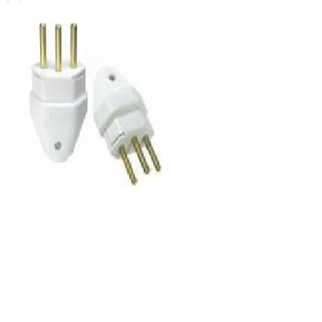 Plugue Macho 10A Branco 2P+T - Radial Menor preço em Plugue Macho 10A Branco 2P+T - Radial