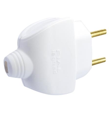 Plugue Macho 2p 10a 250v Branco Pial Legrand Menor preço em Plugue Macho 2p 10a 250v Branco Pial Legrand