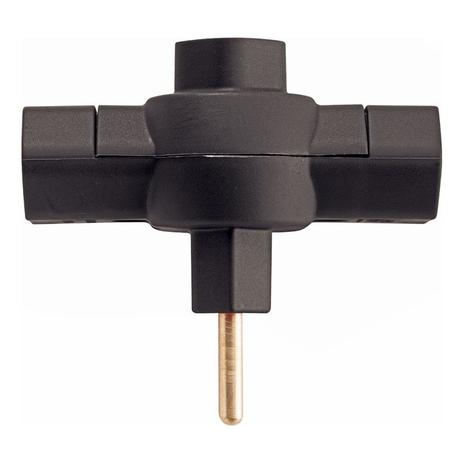 Plugue T 2P 10A 250V Preto 57400/072 Tramontina Menor preço em Plugue T 2P 10A 250V Preto 57400/072 Tramontina