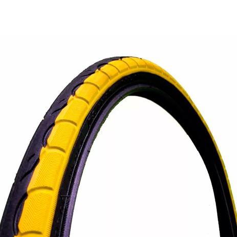 Pneu Bicicleta 26X1.25 Kenda K193 Preto com Faixa Amarelo Menor preço em Pneu Bicicleta 26X1.25 Kenda K193 Preto com Faixa Amarelo
