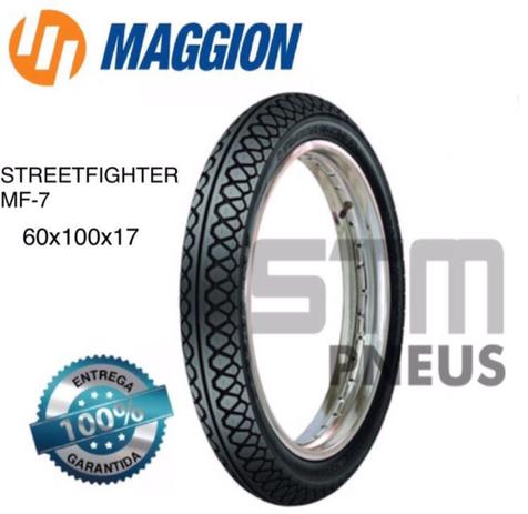 Pneu Dianteiro Biz 100-125- Pop100 Medida 60/100-17 Maggion Streetfighter Menor preço em Pneu Dianteiro Biz 100-125- Pop100 Medida 60/100-17 Maggion Streetfighter