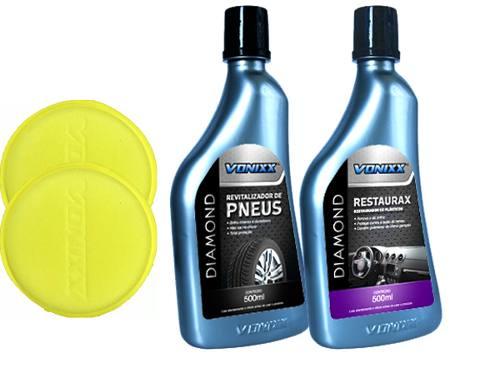 Pneu Pretinho 500ml + Restaurax Plasticos 500 Ml - Vonixx Menor preço em Pneu Pretinho 500ml + Restaurax Plasticos 500 Ml - Vonixx