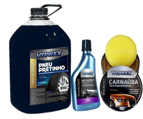 Pneu Pretinho Restaurax E Cera De Carnauba Super Protetora - Vonixx Menor preço em Pneu Pretinho Restaurax E Cera De Carnauba Super Protetora - Vonixx