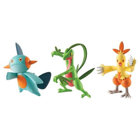 Pokémon 3 pack GROVYLE - COMBUSKEN - MARSHTOMP Tomy T18524 Menor preço em Pokémon 3 pack GROVYLE - COMBUSKEN - MARSHTOMP Tomy T18524