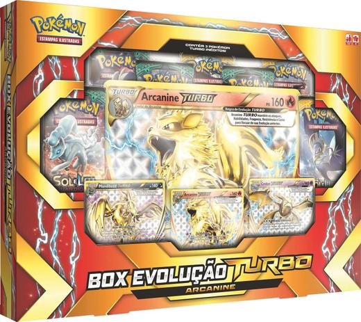 Pokemon BOX Evolucao Turbo ARC - Copag Menor preço em Pokemon BOX Evolucao Turbo ARC - Copag