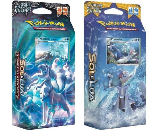 Pokemon Kit 2 Decks Sol e Lua Primarina + Ninetales - Combo Menor preço em Pokemon Kit 2 Decks Sol e Lua Primarina + Ninetales - Combo