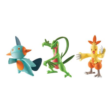 Pokémon Pack 3 Mini Figuras - Combusken, Marshtomp e Grovyle - Tomy Menor preço em Pokémon Pack 3 Mini Figuras - Combusken, Marshtomp e Grovyle - Tomy