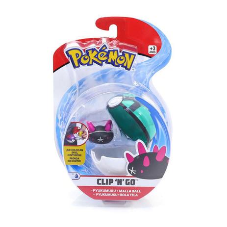 Pokemon Pokebola Clip N Go com Clips Pyukumuku - DTC Menor preço em Pokemon Pokebola Clip N Go com Clips Pyukumuku - DTC