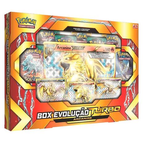 Pokémon TCG: Box Evolução Turbo - Arcanine - Pokémon company Menor preço em Pokémon TCG: Box Evolução Turbo - Arcanine - Pokémon company