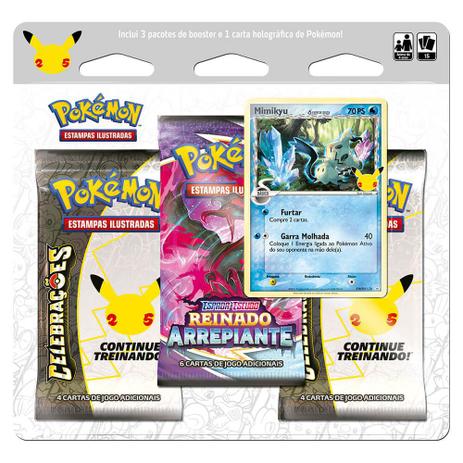 Pokémon TCG: Triple Pack Celebrações - Mimikyu Espécie Delta - Pokémon Company Menor preço em Pokémon TCG: Triple Pack Celebrações - Mimikyu Espécie Delta - Pokémon Company