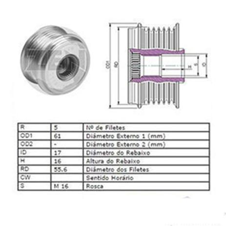 Polia Alternador Roda Livre (Catraca) A6 PASSAT - ZEN5387 Menor preço em Polia Alternador Roda Livre (Catraca) A6 PASSAT - ZEN5387