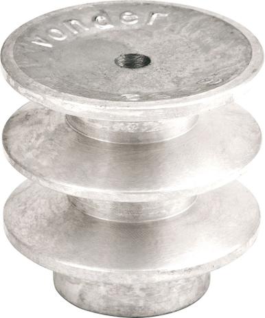 Polia alumínio 60mm 2 canais perfil b - Vonder Menor preço em Polia alumínio 60mm 2 canais perfil b - Vonder