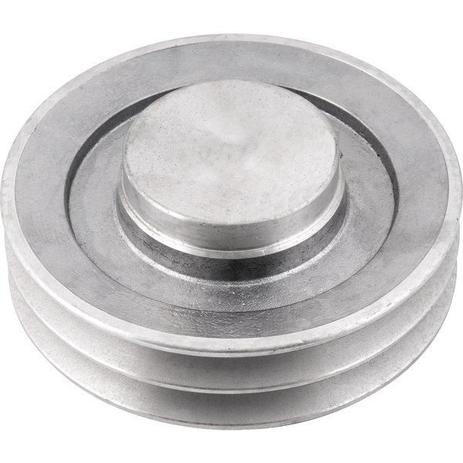 Polia de aluminio 2 canais tipo A 130 mm sem Furação Mademil Menor preço em Polia de aluminio 2 canais tipo A 130 mm sem Furação Mademil